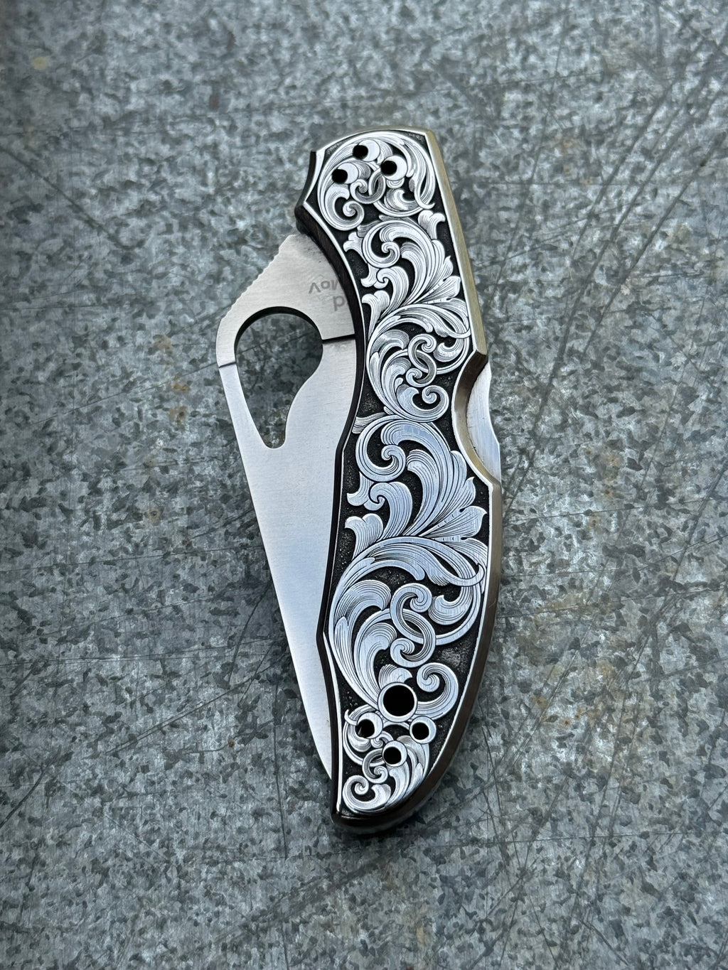 3” Spyderco Byrd Engraved Knife