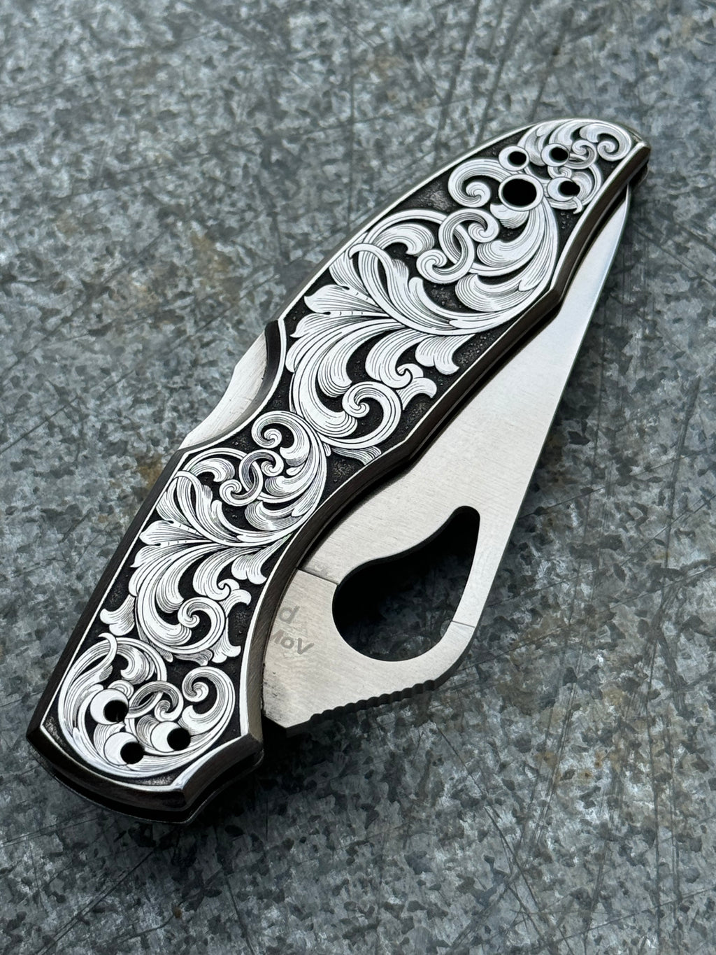 3” Spyderco Byrd Engraved Knife