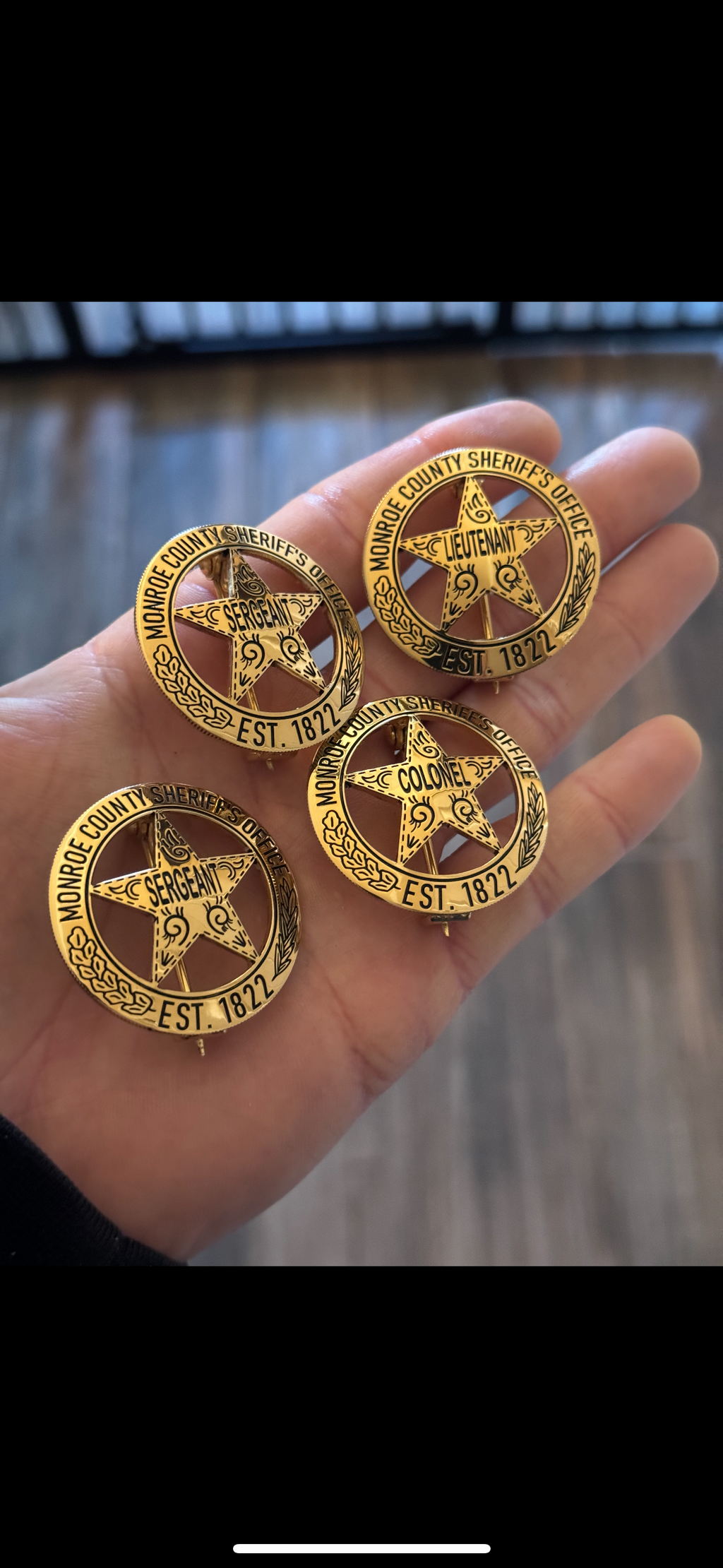 "The Classic Cinco Peso Badge" 14k Gold Plated