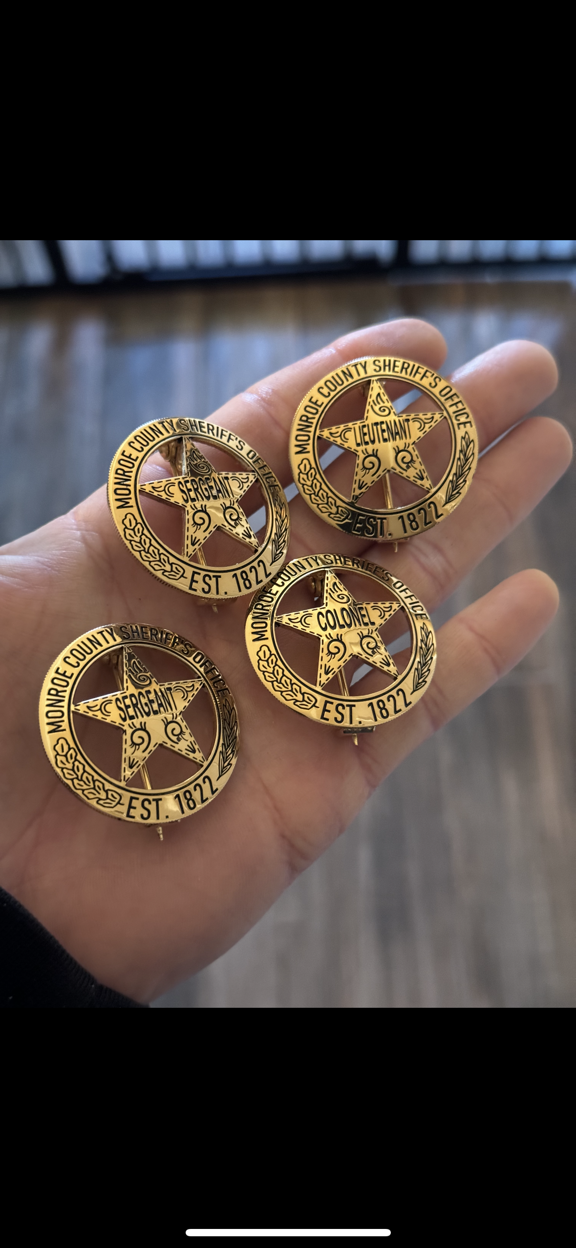 "The Classic Cinco Peso Badge" 14k Gold Plated