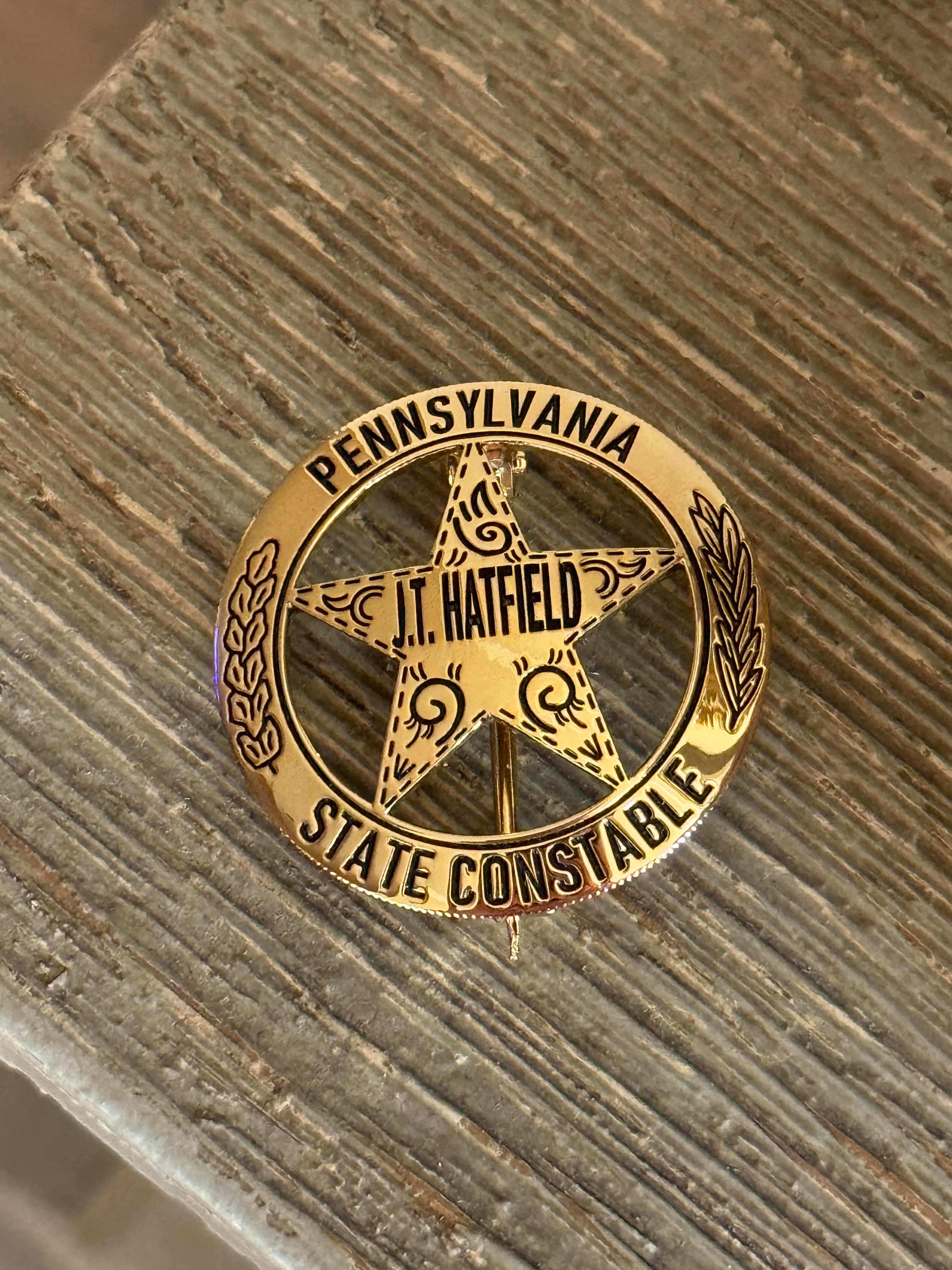 "The Classic Cinco Peso Badge" 14k Gold Plated