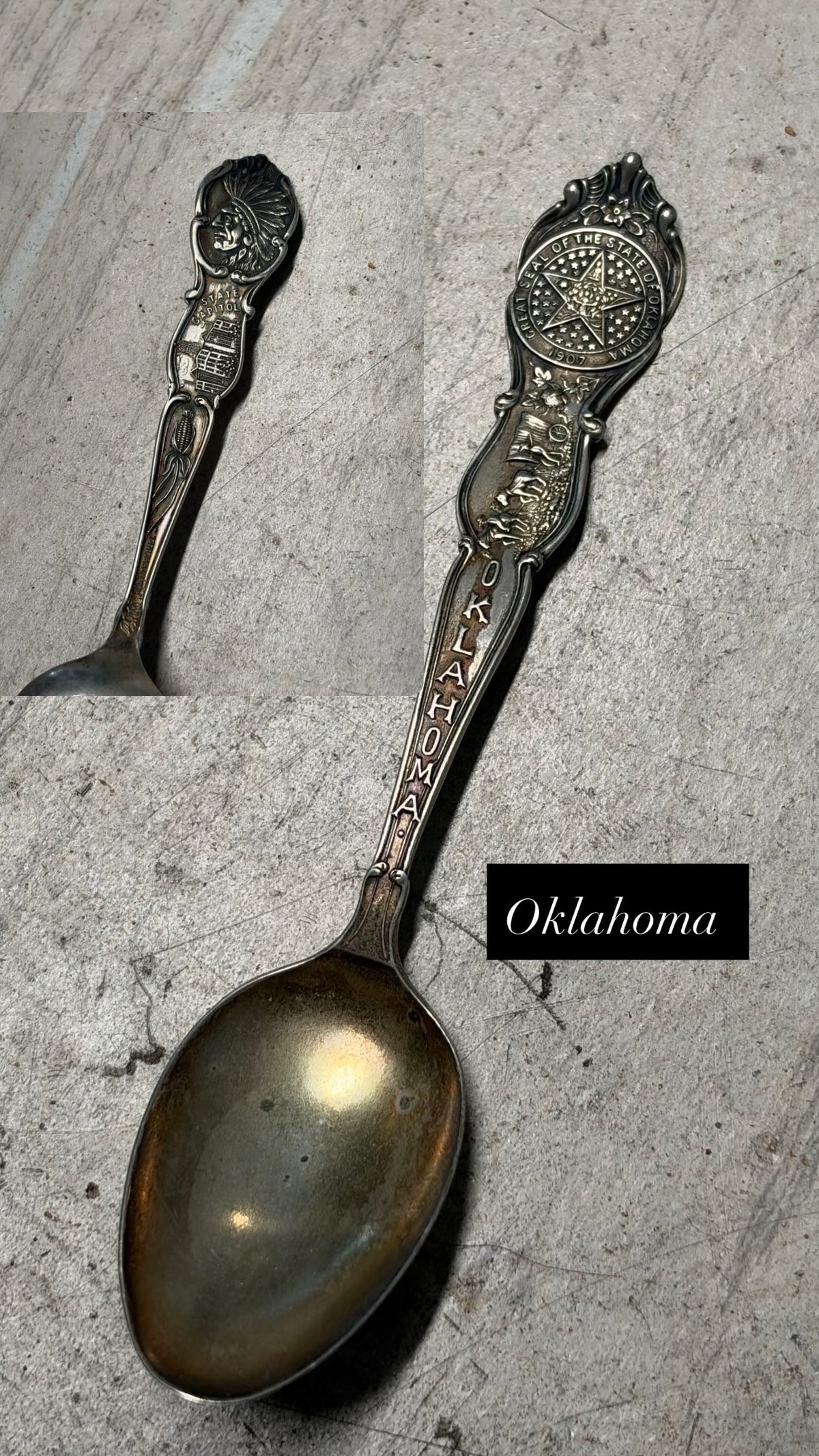 Oklahoma Sterling Silver Spoon Ring