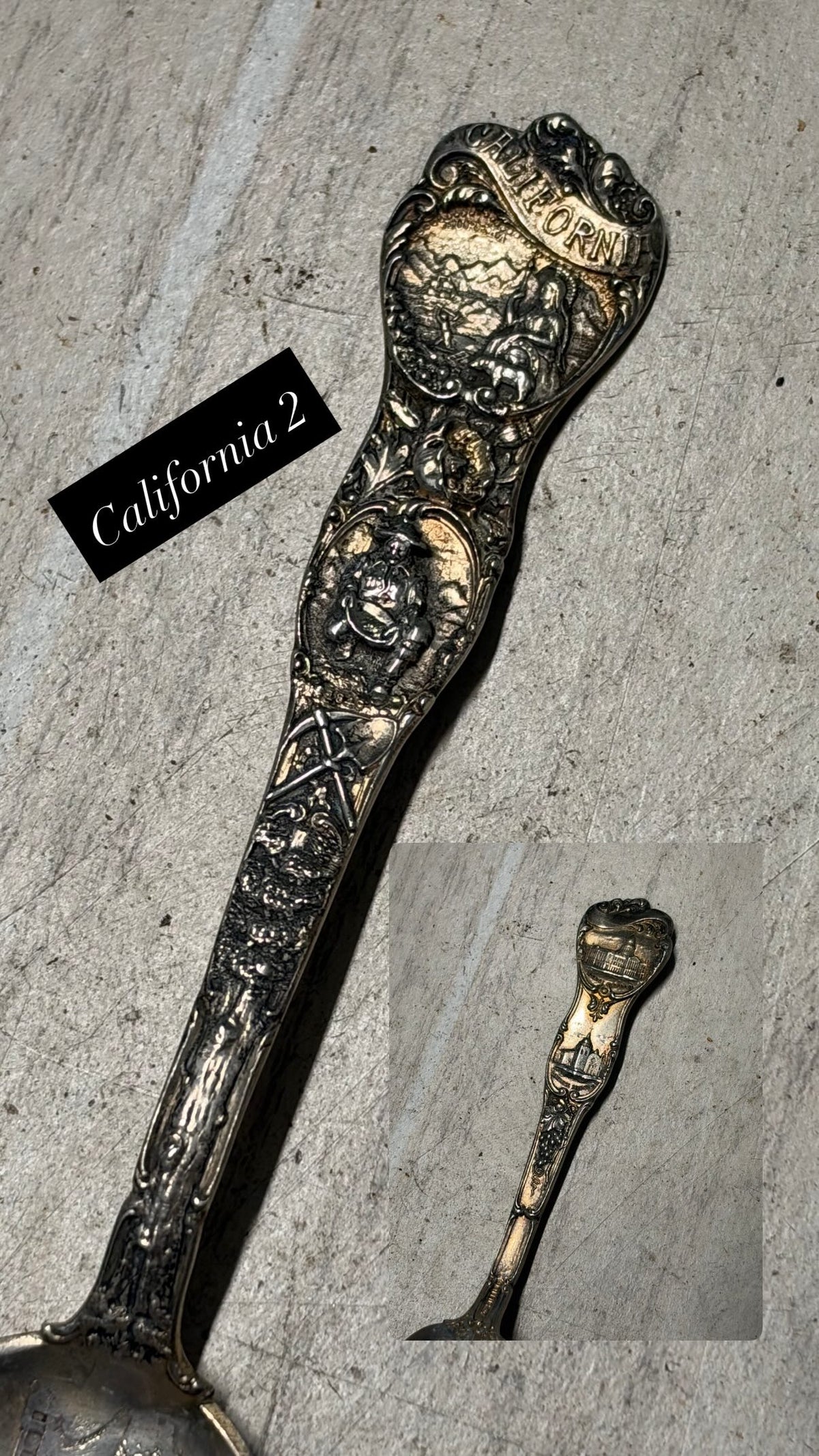 California 2 Sterling Silver Spoon Ring