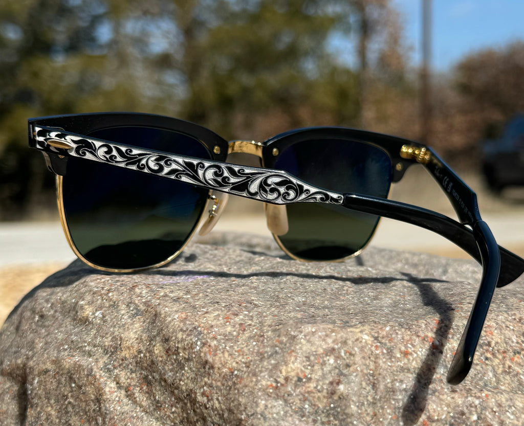 Black Gold Rayban Clubmasters