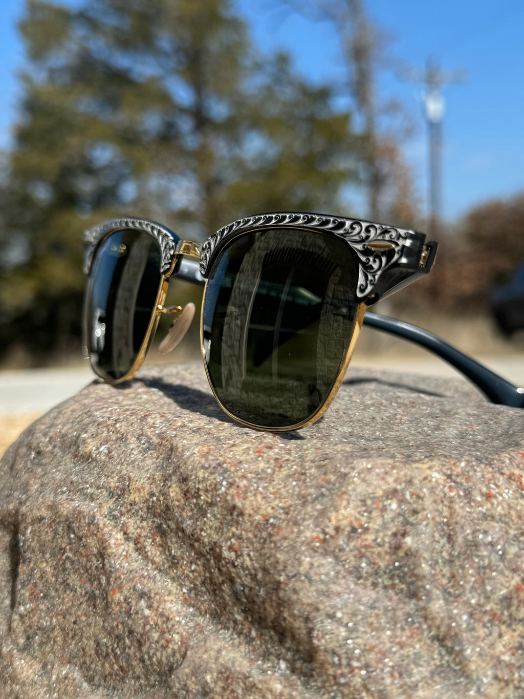 Black Gold Rayban Clubmasters