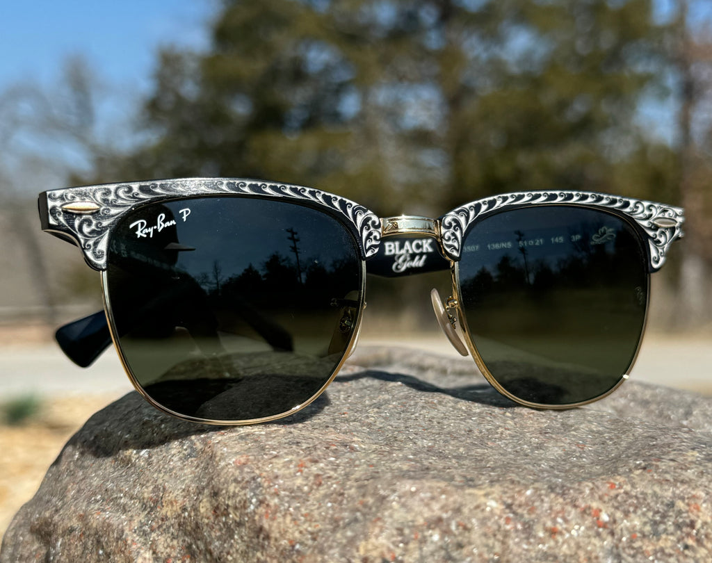 Black Gold Rayban Clubmasters